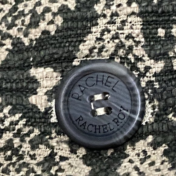 Rachel Roy Women’s Olive Reptile Snake Cotton Button Front Long Length Jacket S - Picture 8 of 14